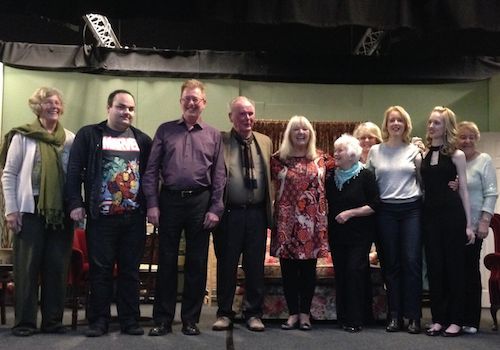 Eric Chappell with the cast & crew